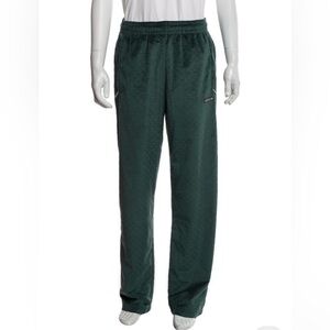 ADIDAS ORIGINALS
MONOGRAM VELOUR GREEN 
TRACK PANTS (MEDIUM).
